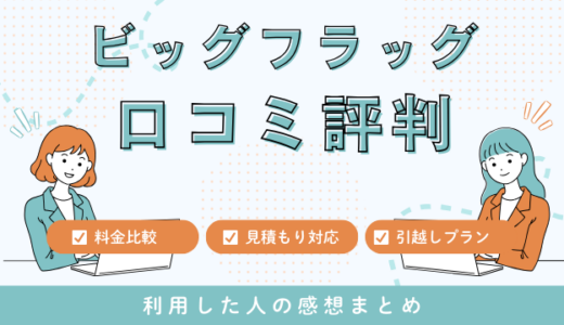 引越のビッグフラッグの口コミ評判は最悪やばいの？見積もり料金サービスを解説